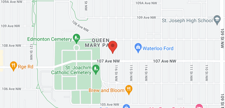 map of #102 10710 116 ST NW